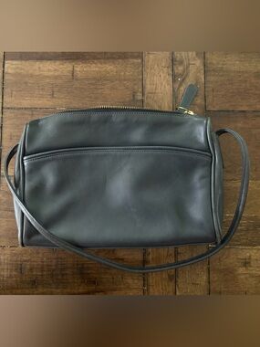 Vintage 80s Coach Black Leather Shoulder Crossbody Bag